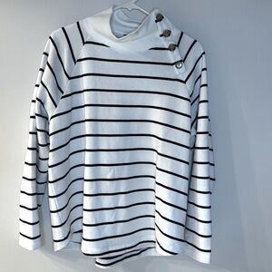 Jcrew factory sweatshirt navy and white